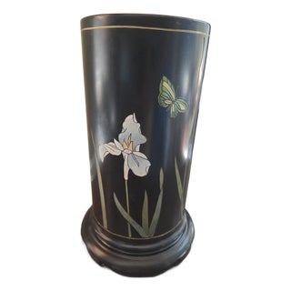 Vintage Black Pedestal Stand Plinth For Sale
