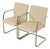 Mies Van Der Rohe Brno Style Mid-Century Modern Chrome Tubular Cantilever Club Chairs, Pair For Sale