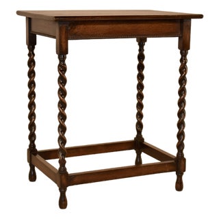Edwardian English Oak Side Table, Circa 1900 For Sale