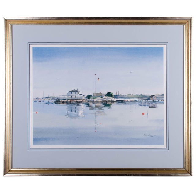 Watercolor Seascape - Richard Grosvenor, Rhode Island Artist | Chairish