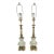 1960s Stiffel Brass and Porcelain Table Lamps, a Pair For Sale