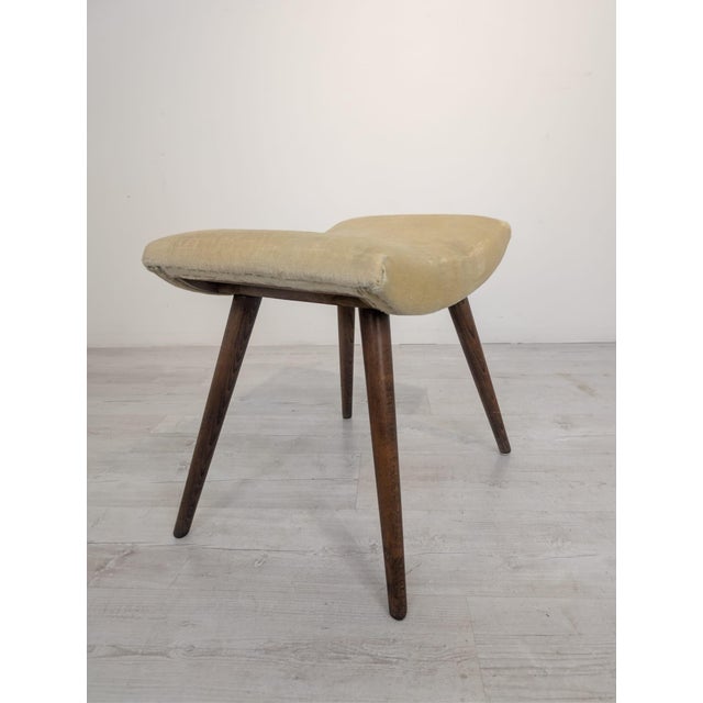 Vintage Pouf in Fabric, 1960s For Sale - Image 9 of 11
