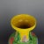 Chinese Vintage Ceramic Vase,Ming Dynasty Yongle Marked Yellow Ground Famille Verte Porcelain Fish Tail Vase With Dragon Phoenix Relief For Sale - Image 4 of 7