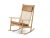 Swing rocking chair silk oak camel by Warm Nordic Dimensions: D91 x W68 x H 103 cm Material: Wood, Foam, Rubber springs,...