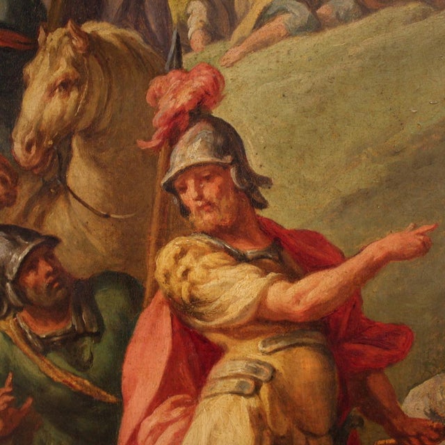 Italian Artist, The Crossing of the Jordan with the Ark of the Covenant, 1770, Oil on Panel For Sale - Image 12 of 15