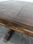 Brown Oak Farmhouse Table with Paneled Top and Lyre-Shaped Legs, 1940s For Sale - Image 8 of 10