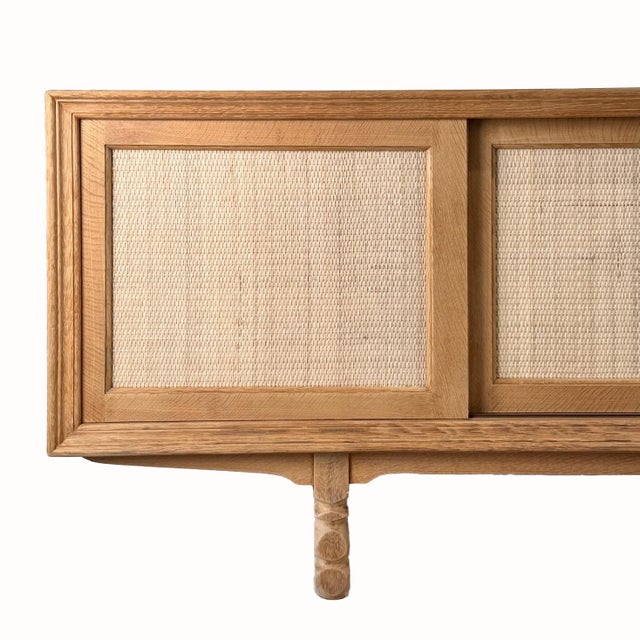 Henning Kjaernulf Vintage Danish Oak Sideboard by Henning Kjaernulf For Sale - Image 4 of 8