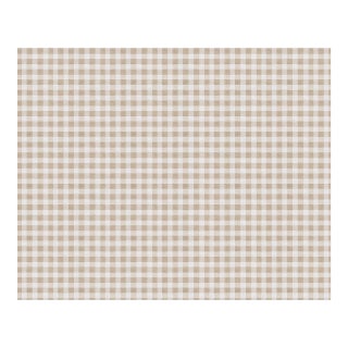 Austen Gingham Small Check Removable Wallpaper – Linen Tan Double Roll For Sale