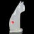 Beautiful vintage Murano hand blown opalescent white Italian art glass kitty cat sculpture or figurine. The piece is...