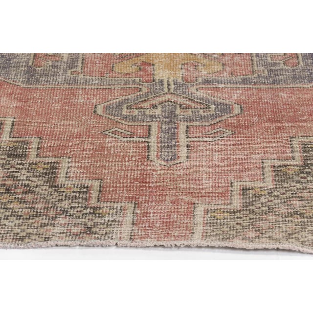Red Faded Oushak Rug For Sale - Image 4 of 11
