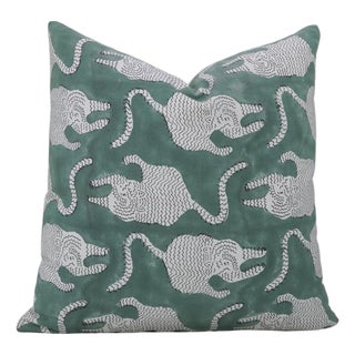 Fabdivine Handmade Block Print Thick Cotton White Lumber Pillow Covers 12x20inches-Mushak Raaj Design For Sale