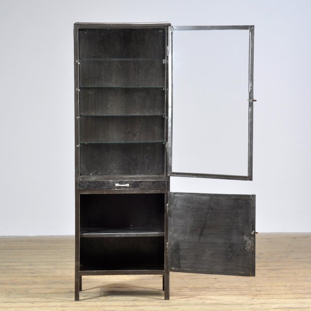 Polished Iron Medicine Cabinet, 1950s For Sale - Image 4 of 12