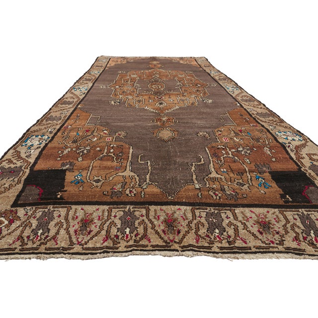 Mid-Century Modern Vintage Turkish Kars Rug, 06'07 X 15'07 For Sale - Image 3 of 10