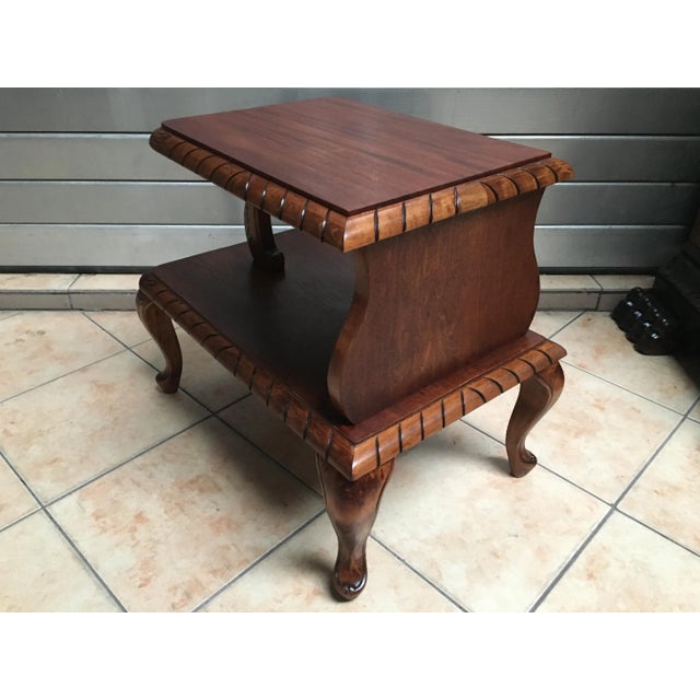 Small Coffee Table with Shelf, 1950s For Sale - Image 4 of 11