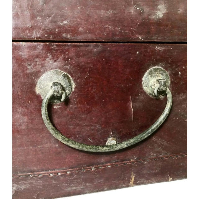 Animal Skin Antique Chinese Leather Box, Circa mid of 19th Century For Sale - Image 7 of 11