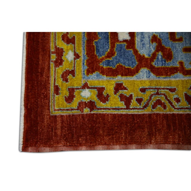 Turkish Modern Turkish Fine Woven Oushak Rug 8'3" x 9'11" For Sale - Image 3 of 7