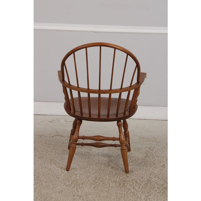 Set of 6 Hitchcock Oak Windsor Style Dining Room Chairs For Sale In Philadelphia - Image 6 of 18