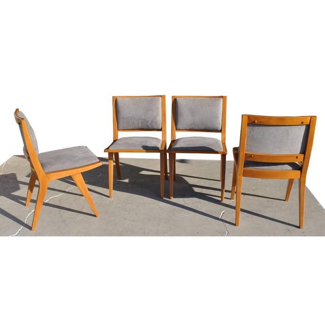 Mid-Century Modern Four Restored Jens Risom Dining Side Chairs For Sale - Image 3 of 9