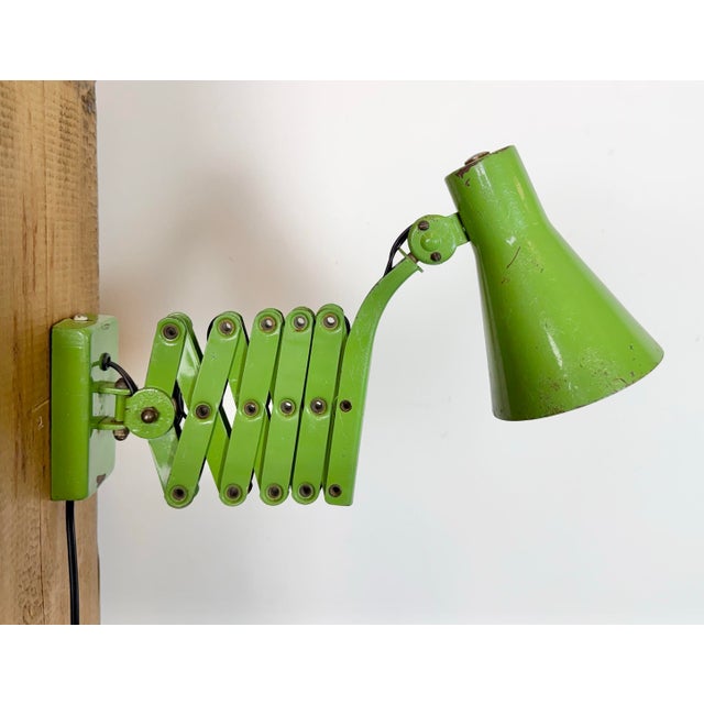 Vintage Industrial German Scissor Wall Lamp from Kaiser Leuchten, 1960s For Sale - Image 14 of 18