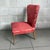 Mid 20th Century Vintage Upholstered Fabric Wood Chauffeuse Bedroom Armchair from Artigianato Italiano, 1950s For Sale - Image 5 of 12