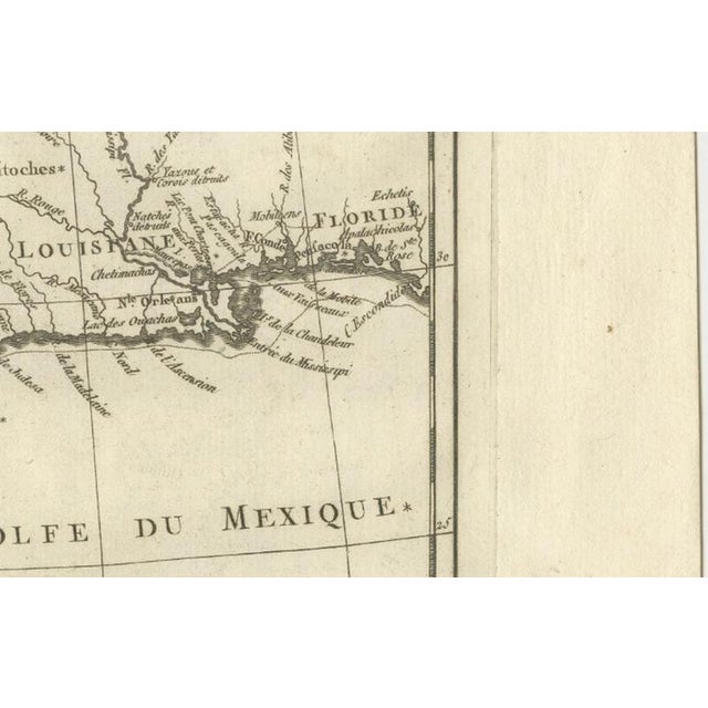 Gold Map of Southern Mexico and New Spain by Rigobert Bonne, 1780s For Sale - Image 8 of 12