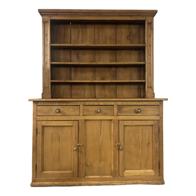 19th Century English Pine Dresser For Sale