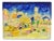 Vintage Yair Emanuel Judaica Hand Painted Wood Challah Board Made in Israel For Sale