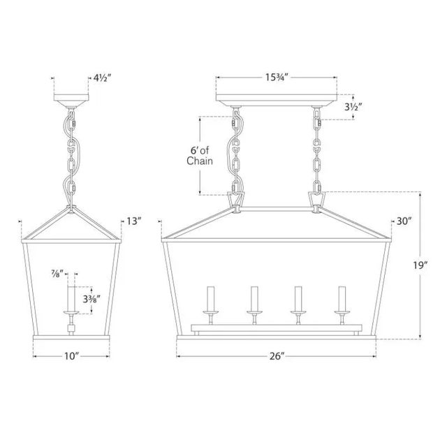 Transitional Chapman & Myers for Visual Comfort Signature Darlana Small Linear Lantern in Gilded Iron For Sale - Image 3 of 3