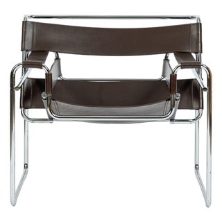 Mid Century Brown Wassily Chair by Marcel Breuer for Stendig 1960s, 2 Available For Sale