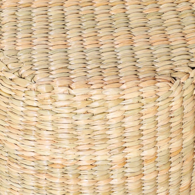 2020s Pair of Woven Reed Garden Seats For Sale - Image 5 of 7