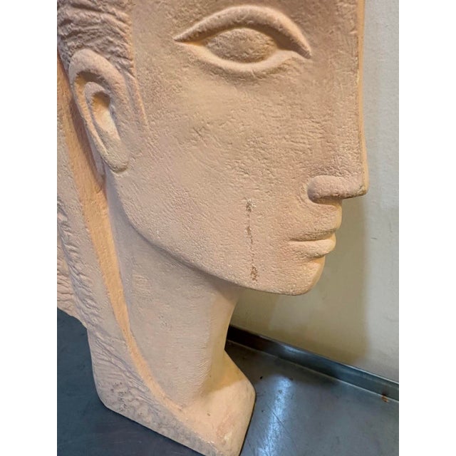 Terra Cotta Egyptian Princess Bust Sculpture For Sale - Image 6 of 6