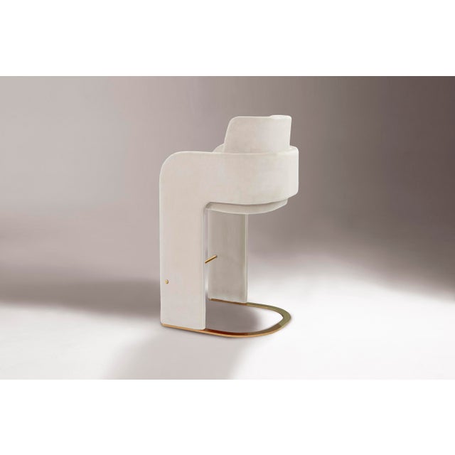 Beige Odisseia Bar Chair by Dooq Details For Sale - Image 8 of 10