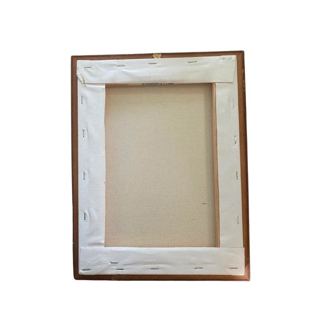 Wood Contemporary Oil on Canvas Painting of a Art Deco Woman in Sheer Clothing For Sale - Image 7 of 7