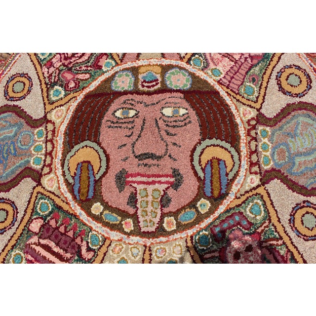 Early 20th Century Antique American Hooked Rug With Intricate Medallion 8'1 X 10'4 For Sale - Image 5 of 10