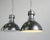 Industrial Factory Lights By Rech Circa 1920s Typ 2 - Cast iron tops - Branded "Rech" in relief letters on each top -...