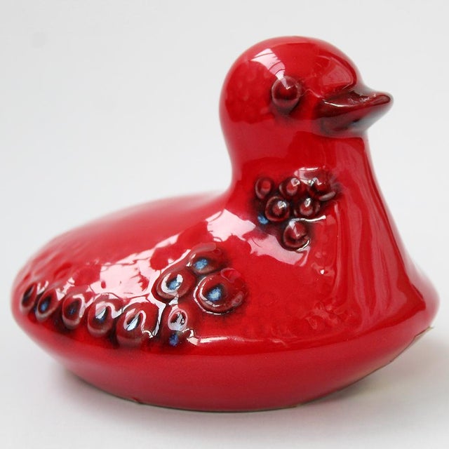 1960s Nos 1960s Vintage Ceramic Bird Duck Pottery Sic Ceramiche Artistiche Casale Handmade in Italy For Sale - Image 5 of 10