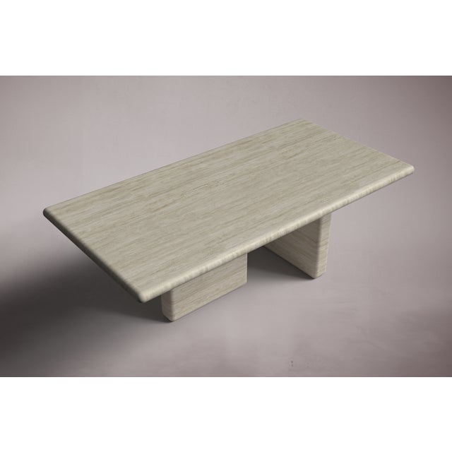 Forma Rectangular Travertine Dining Table 72" For Sale - Image 4 of 5