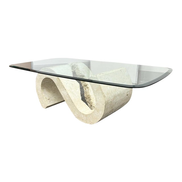 Sculptural Travertine Coffee Table, 1970s For Sale