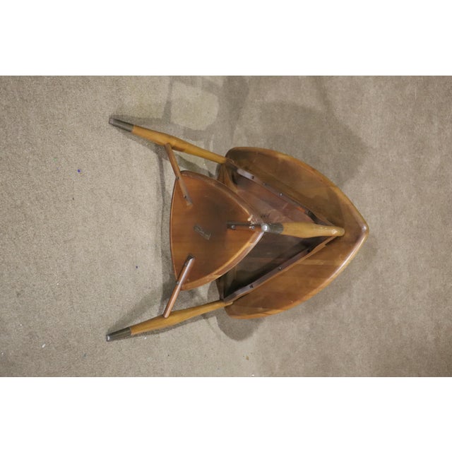 Brown Mid 20th Century John Widdicomb Triangle Table For Sale - Image 8 of 9