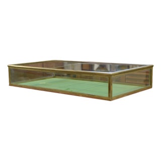 Brass and Glass Jeweller's Display Case, 1930s For Sale