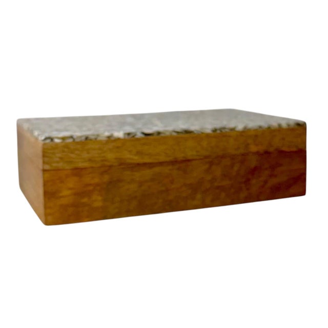 Vintage Maitland Smith Mother of Pearl and Bleached Wood Decorative Box For Sale - Image 12 of 13