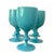 1940s Vintage Portieux Vallerysthal Turquoise Opaline Glass Goblets, France C. 1930s-40s - Set of 5 For Sale - Image 5 of 7