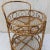 Boho Chic Mid-Century Rattan Bamboo Bar Cart Serving Trolley 1950s Italy For Sale - Image 3 of 5