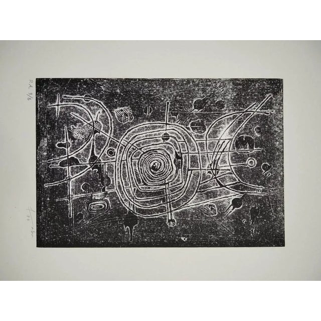 Will Faber, Night Labyrinth, 1974, Linocut For Sale - Image 9 of 9