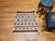 American Vintage Navajo Saddle Blanket, Band Pattern, Native American Wall Art, 3x3 For Sale - Image 3 of 11