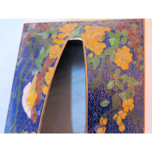 1950s Authentic Cloisonne Multi-Color Tissue Box Cover. For Sale - Image 5 of 5