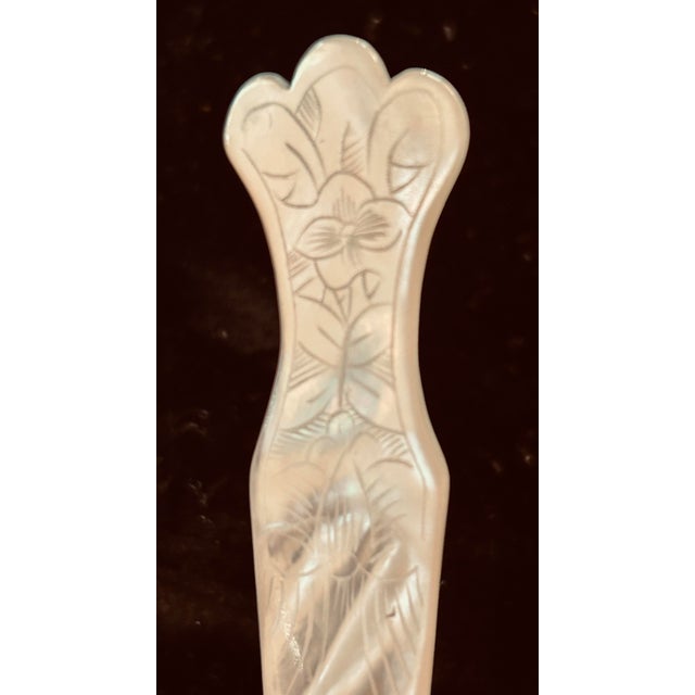 Ready for your next party, these hand carved mother of pearl caviar spoons make an elegant impression. Handles have a...