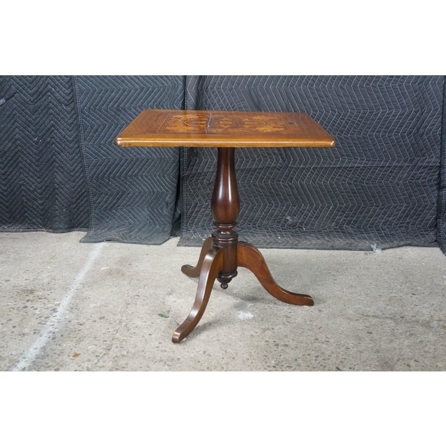 Antique Victorian Mahogany Tilt Top Table Marquetry Inlay Green Man Tripod Stand For Sale - Image 4 of 17