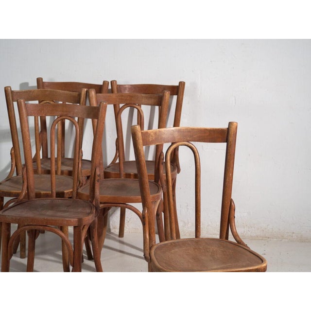 Antique set of 6 bentwood thonet chairs, central european furniture from the vienna secession originating from central...