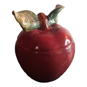 Vintage Sakura Ceramic Apple Shaped Jelly or Dip Jar
